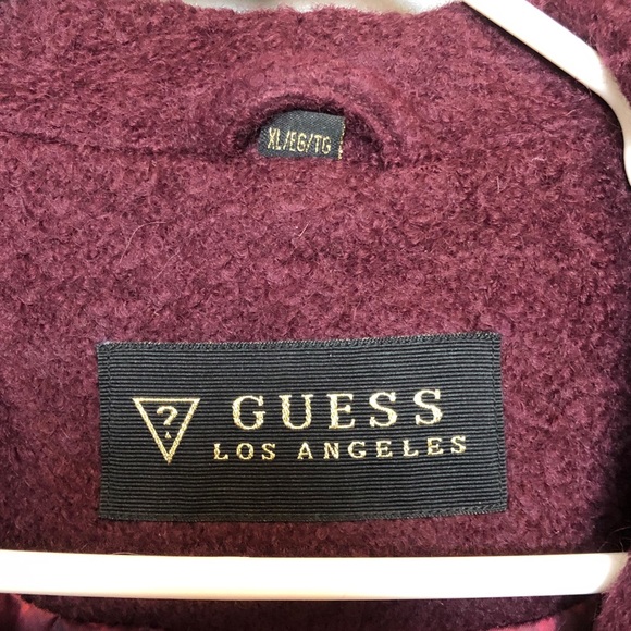 Guess Women’s Burgundy Wrap Coat - Picture 4 of 6
